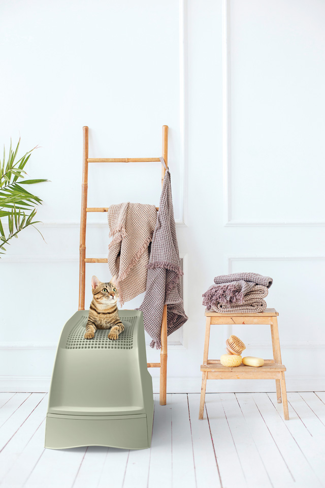 Вертикальний закритий туалет для котів з системою очищення лап Imac Frida