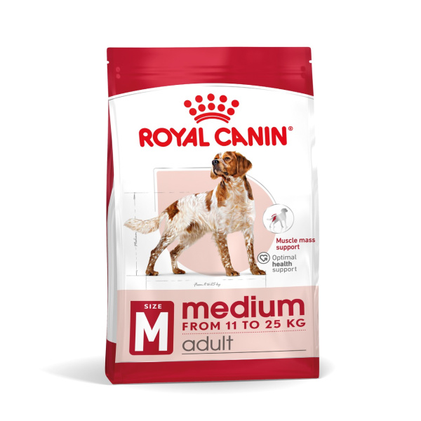 Сухой корм для собак средних пород в возрасте от 12 месяцев до 7 лет Royal Canin Medium Adult
