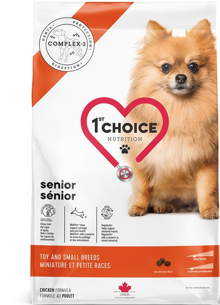 Сухой корм с курицей для пожилых собак маленьких пород в возрасте от 8 лет 1st Choice Toy & Small Senior