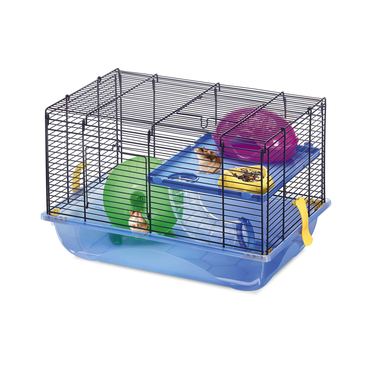 Двухэтажная клетка для хомяка с домиком, тоннелями и беговым колесом Imac Criceti 9