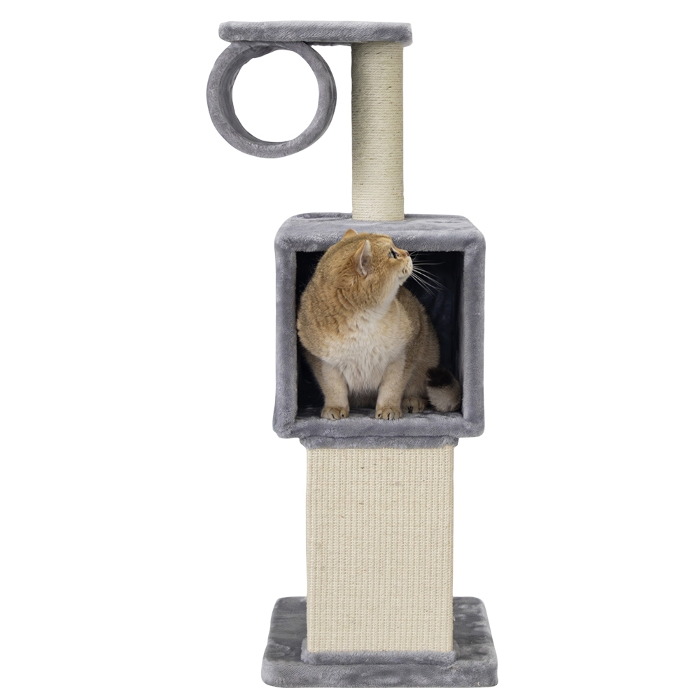 Кігтеточка для кішок з будиночком, дряпалкою та тунелем Fina Nobby
