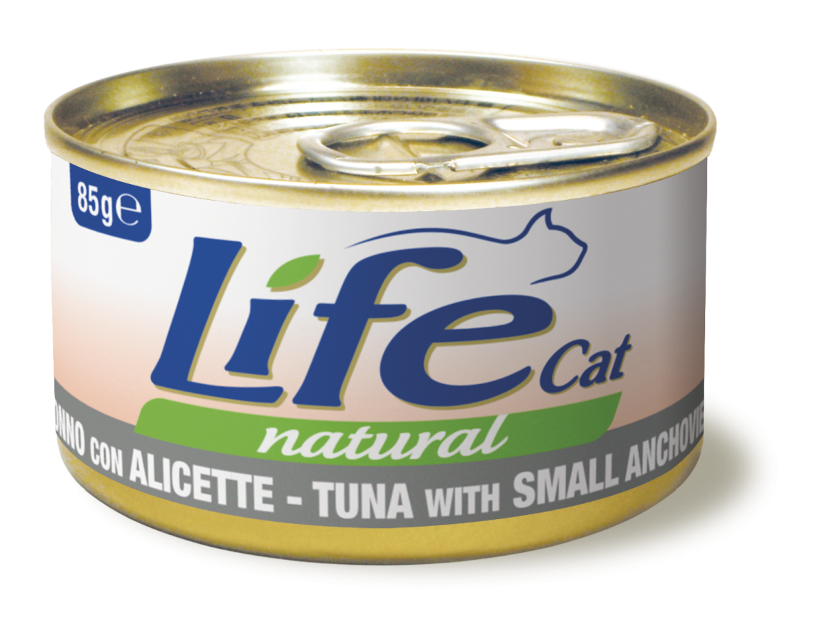 Консерва для котів Тунець з Анчоусами Life Cat Natural Tuna & Small Anchovies Консерва для котів Тунець з Анчоусами Life Cat Natural Tuna & Small Anchovies