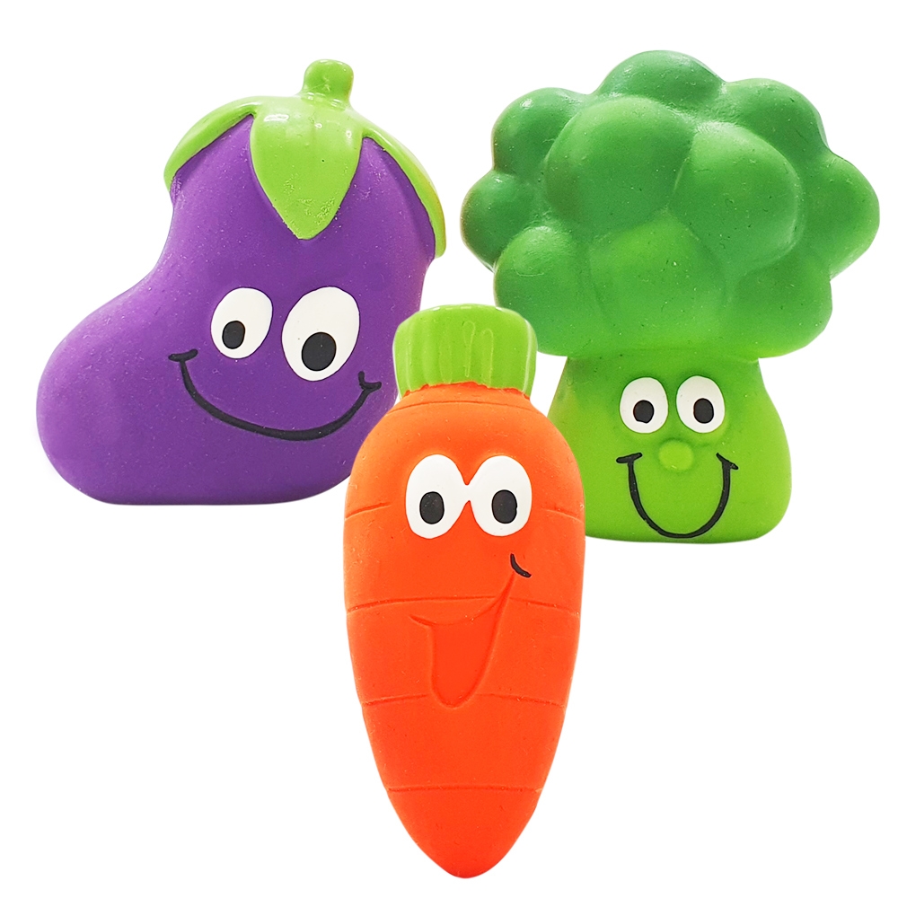 Іграшка для маленьких собак ToyBox Овочі з пищалкою Vegetable Latex Nobby