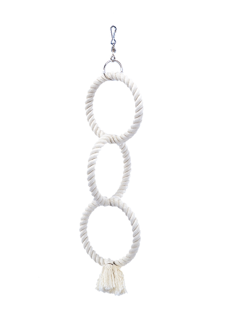 Игрушка для больших попугаев Тройные хлопковые кольца Climbing Big Parrot Toy Nobby