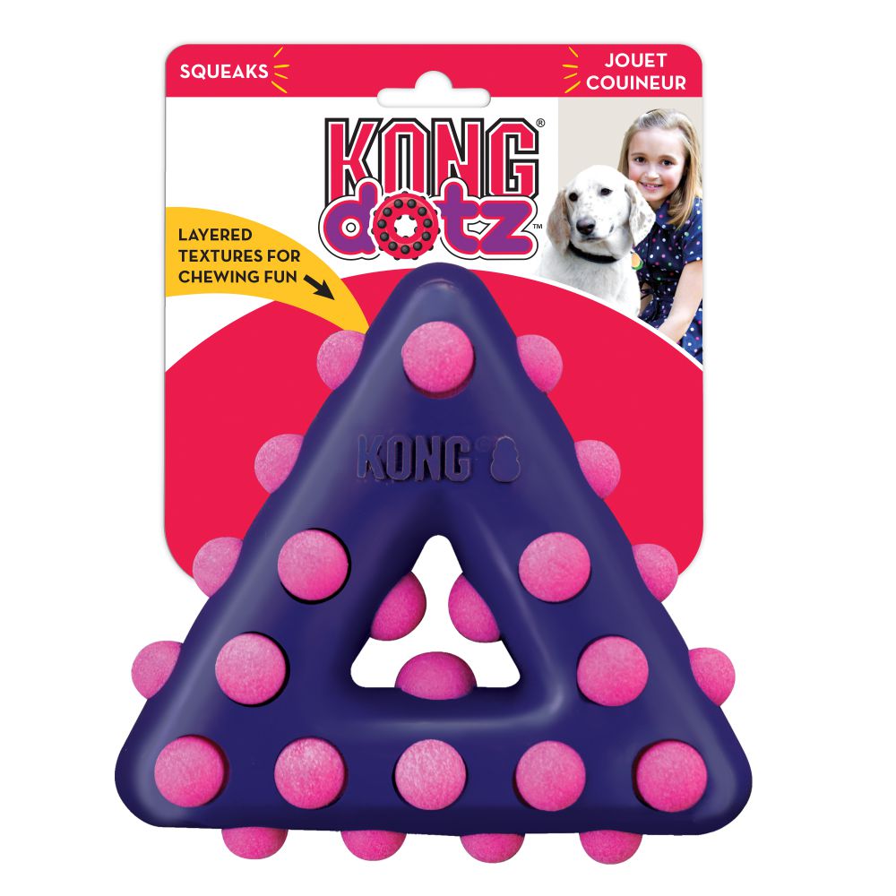 Іграшка для собак Трикутник для очищення зубів та ясен KONG Dotz Triangle Іграшка для собак Трикутник для очищення зубів та ясен KONG Dotz Triangle
