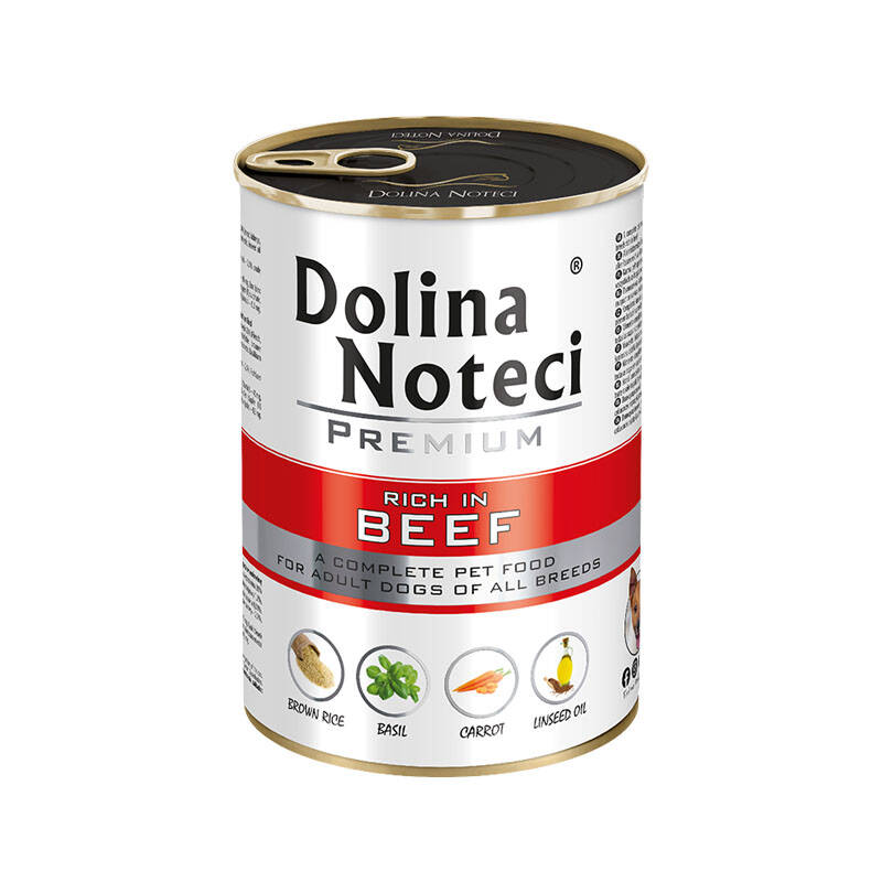 Безглютенова консерва для собак з Яловичиною Dolina Noteci Premium Adult Beef