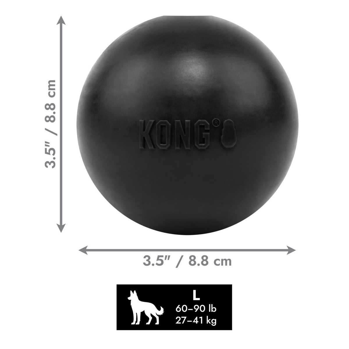 KONG Extreme Ball W/Hole Антивандальна іграшка для собак Надміцний М'яч для ласощів