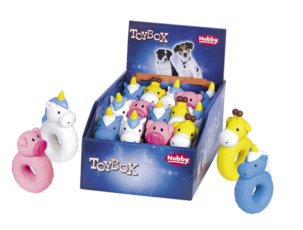 Іграшка для маленьких собак ToyBox Тварини-пончики Latex Nobby