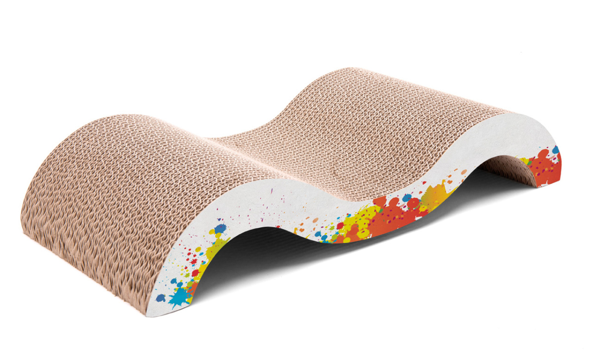 Картонна кігтеточка з котячою м'ятою для котів Imac Catnip Onda Картонна кігтеточка з котячою м'ятою для котів Imac Catnip Onda