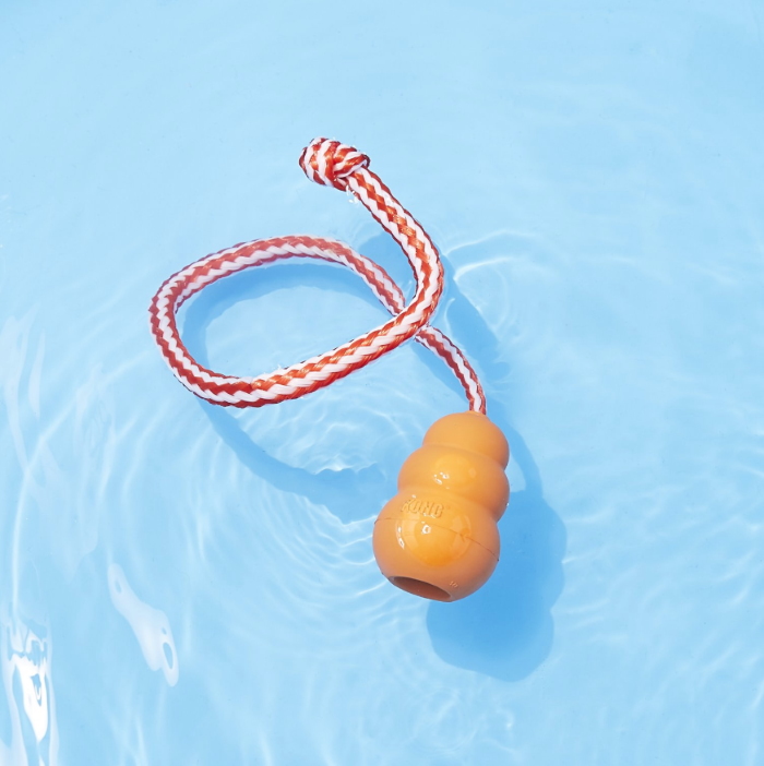 Игрушка для собак Плавающий Конг с канатом KONG Aqua