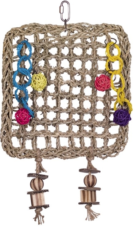 Розвиваюча іграшка для великих папуг Сітка с підвісками Interactive Big Parrot Toy Nobby