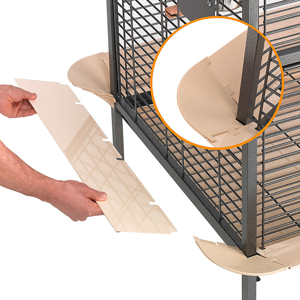 Вольер для средних попугаев с чашечными кормушками и выдвижным поддоном Expert 70 Ferplast