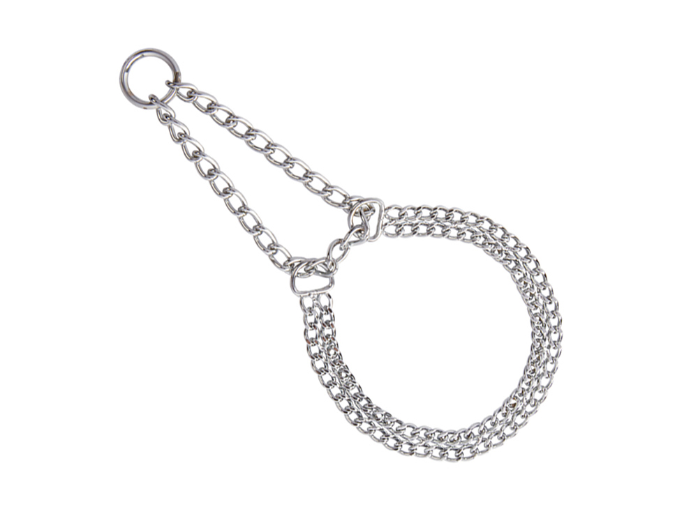 Металлический двойной ошейник-полуудавка для собак Chain Double Martingale Collar Nobby