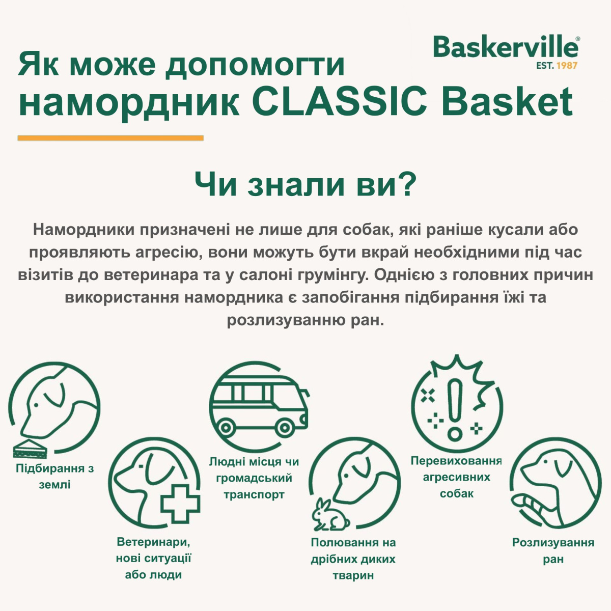 Анатомічний намордник для собак з індивідуальним термоформуванням Baskerville Classic Basket Muzzle