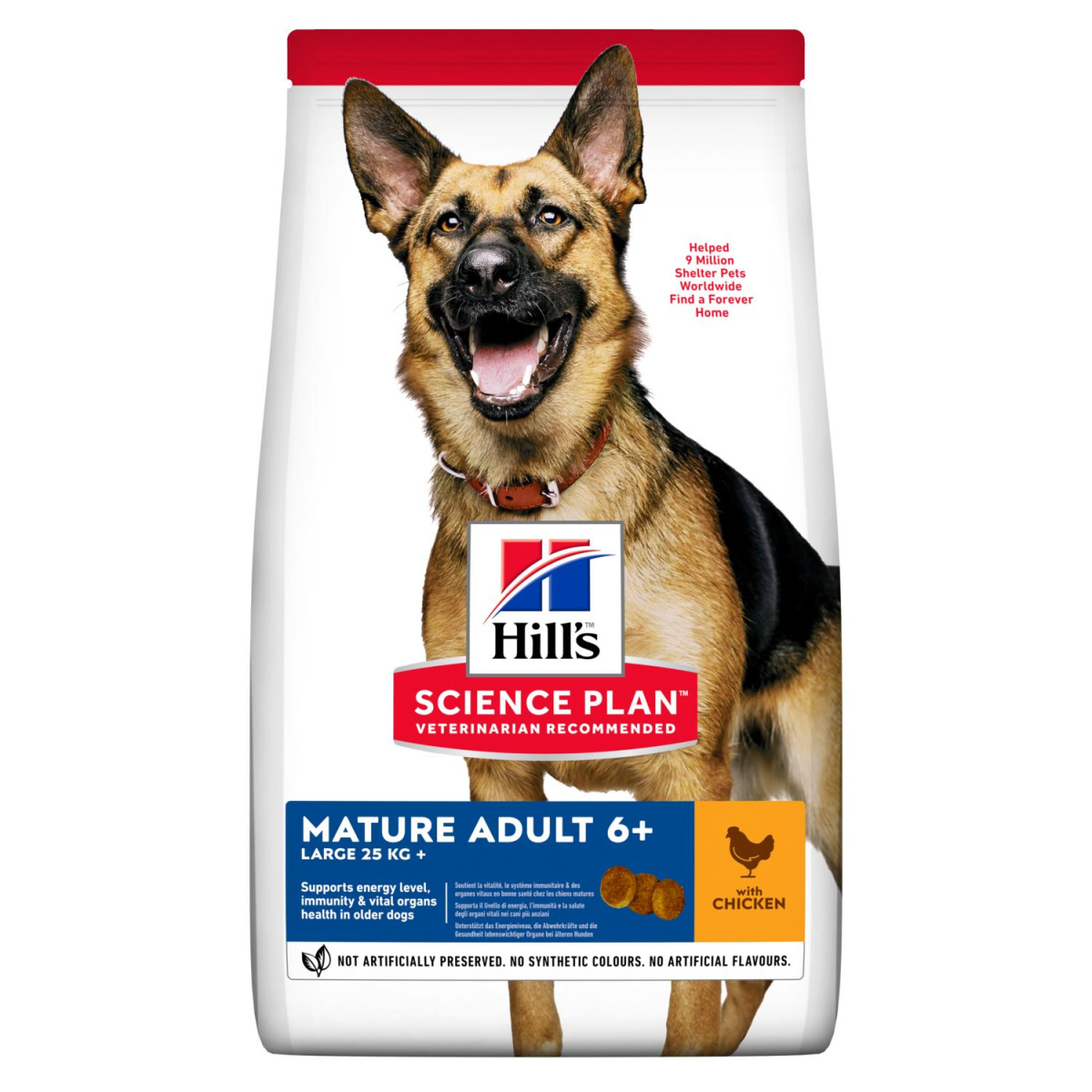 Сухой корм с курицей для зрелых собак крупных пород Hill's Science Plan Mature Adult 6+ Large 25+ kg Chicken