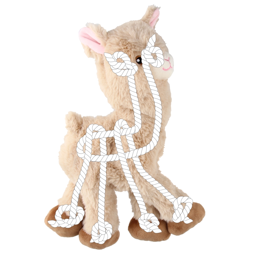 Мягкая игрушка для собак Плюшевая Альпака с внутренним канатом Alpaca Plush & Rope Nobby Мягкая игрушка для собак Плюшевая Альпака с внутренним канатом Alpaca Plush & Rope Nobby