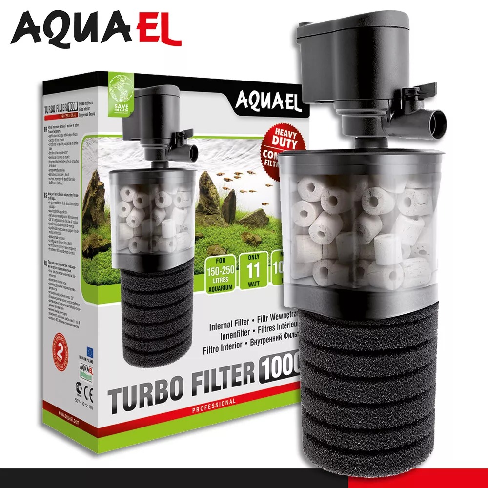Внутрішній фільтр з помпою для очищення та аерації акваріума Aquael Turbo Filter Внутрішній фільтр з помпою для очищення та аерації акваріума Aquael Turbo Filter