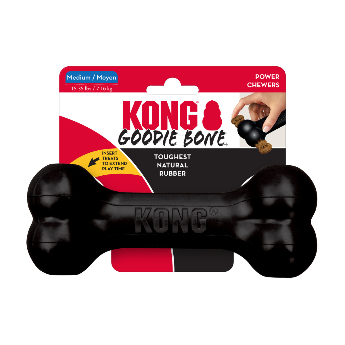 KONG Extreme Goodie Bone Антивандальна іграшка для собак Надміцна Кісточка для ласощів