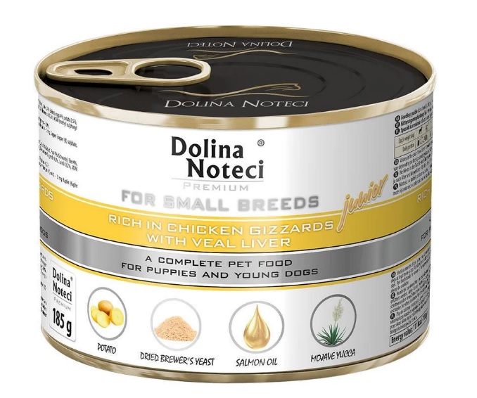 Беззернова консерва для цуценят із Курячим Шлунком та Печінкою Теля Dolina Noteci Premium Small Breeds Junior Chicken & Veal Беззернова консерва для цуценят із Курячим Шлунком та Печінкою Теля Dolina Noteci Premium Small Breeds Junior Chicken & Veal