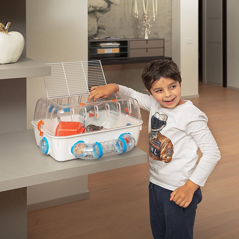 Клетка для хомяка с туннелем, беговым колесом и домиком Combi 1 Ferplast