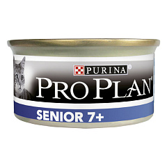 Консерва для взрослых котов в возрасте от 7 лет Мусс с тунцом Purina Pro Plan Senior 7+ Longevis Tuna