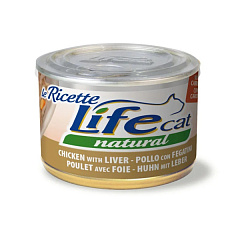 Консерва для кішок Курка з Печінкою та Морквою Life Cat Natural Chicken & Liver
