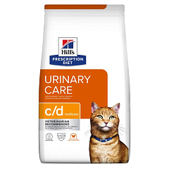 Сухий лікувальний корм з куркою для котів при сечокам'яній хворобі Hill's Prescription Diet c/d Multicare Urinary Care