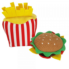 М'яка іграшка для собак ToyBox Плюшевий Бургер та Картопля фрі Plush Nobby М'яка іграшка для собак ToyBox Плюшевий Бургер та Картопля фрі Plush Nobby