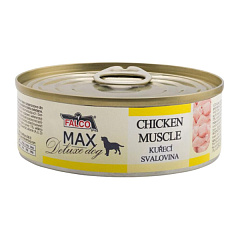 Консервированное мясо для собак Мясо Курицы без костей FALCO MAX Deluxe Dog 100% Meat Chicken Muscle