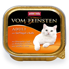 Консерва с домашней птицей и телятиной для кошек Animonda Vom Feinsten Adult Cat Poultry Veal Консерва с домашней птицей и телятиной для кошек Animonda Vom Feinsten Adult Cat Poultry Veal
