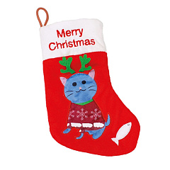 М'яка іграшка для котів Плюшева Тріскуча Різдвяна Шкарпетка Christmas Sock Plush Xmas Nobby