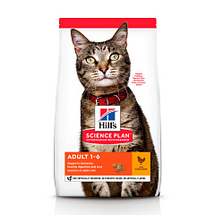 Сухой корм с курицей для котов Hill's Science Plan Cat Adult 1-6 Chicken