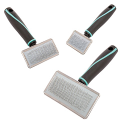 Пуходерка с защитными капельками для собак и котов Imac Slicker Brush Soft