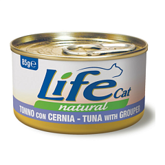 Консерва для котов Тунец с Окунем Life Cat Natural Tuna & Grouper Консерва для котов Тунец с Окунем Life Cat Natural Tuna & Grouper