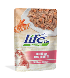 Влажный корм для кошек Тунец с Креветками Life Cat Natural Tuna & Shrimps