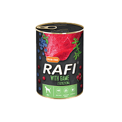Беззерновая консерва для собак с Дичью, Голубикой и Клюквой Dolina Noteci Rafi Grain Free Adult Game