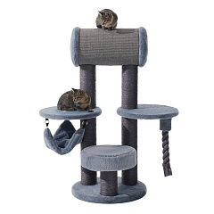 Багаторівневий ігровий комплекс-кігтеточка з гамаком та лазалкою для котів Javis Nobby