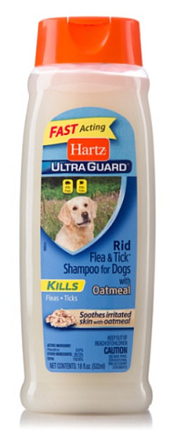 Шампунь для собак від бліх та кліщів з вівсяним молочком Hartz Ultra Guard Dog Shampoo Oatmeal 