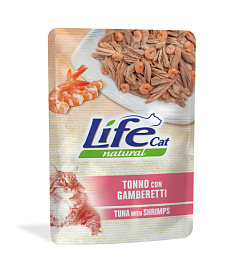 Влажный корм для кошек Тунец с Креветками Life Cat Natural Tuna & Shrimps