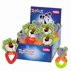 Мягкая игрушка для собак ToyBox Плюшевые Лев и Мышка с Жевательным Кольцом Lion & Mouse Plush Nobby
