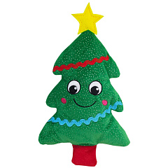 Новорічні м'які іграшки для собак Різдвяна Ялинка з пищалкою Tree Plush Xmas Nobby