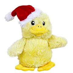 Новорічні м'які іграшки для собак Плюшеве Каченя з пищалкою Duck Daggi Plush Xmas Nobby