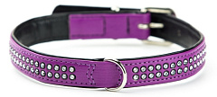 Кожаный ошейник со стразами для маленьких собак Swarovski Crystal Mini Collar Nobby