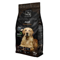 Сухий корм для дорослих собак зі свіжою куркою та рисом Rex Natural Range Adult Chicken & Rice Сухий корм для дорослих собак зі свіжою куркою та рисом Rex Natural Range Adult Chicken & Rice