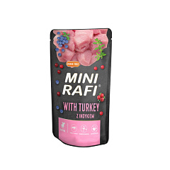 Беззерновий вологий корм для собак міні порід з Індичкою та Ягодами Dolina Noteci Mini Rafi Grain Free Adult Turkey Беззерновий вологий корм для собак міні порід з Індичкою та Ягодами Dolina Noteci Mini Rafi Grain Free Adult Turkey