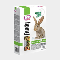 Повнораційний корм для кроликів з натуральними вітамінами LoLo Pets Foody Rabbit