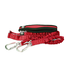 Амортизирующий многофункциональный поводок с двумя альпинистскими карабинами BullyBillows Zero Shock Lead