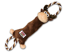 Іграшка для собак Лось з пищалкою для перетягування KONG Knots Moose