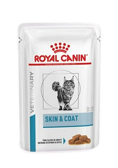 Вологий лікувальний корм для стерилізованих кішок при захворюваннях шкіри та шерсті Royal Canin Veterinary Skin & Coat s/o index