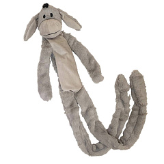 Мягкая игрушка для больших собак Плюшевый Ослик с внутренним канатом Donkey Plush & Rope Nobby